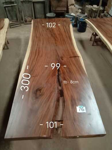 Grade C suar live-edge slab table